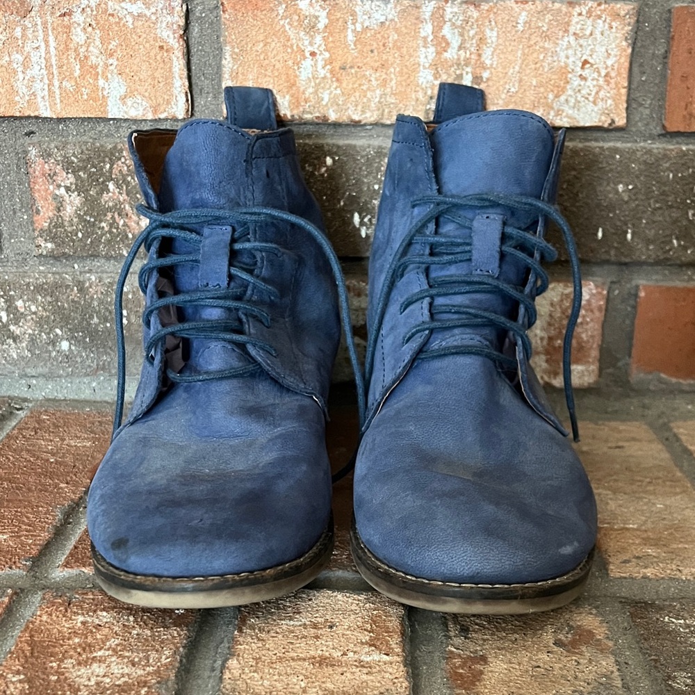 Blue Suede Women’s Boots